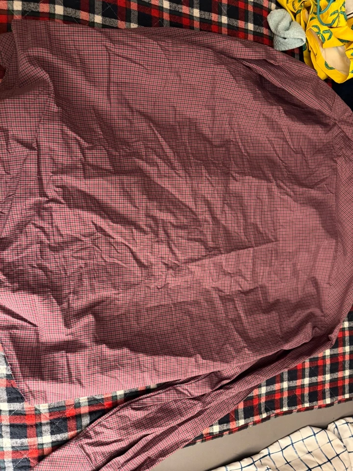 Zachary Prell Button Down Dress Shirt Men's Size XXXL plaid Purple - Image 3 of 3