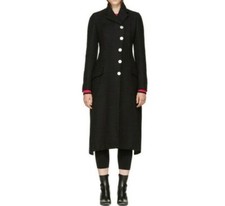 Proenza Schouler Assymetric Front Coat With Back Tie Nwt Size 4 Black $2550