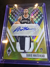 DARIQ WHITEHEAD /10 GOLD 2023/24 Panini PHOENIX Rookie Jersey Auto RJA-DWH RPA