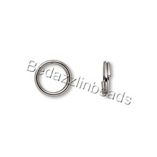 50 Surgical 304 Grade Stainless Steel 6mm Double Ring Splitring Jewelry Findings