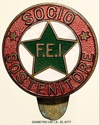 ITALIAN ESPERANTISTA FEDERATION F.E.I. SUPPORTER PARTNER BADGE