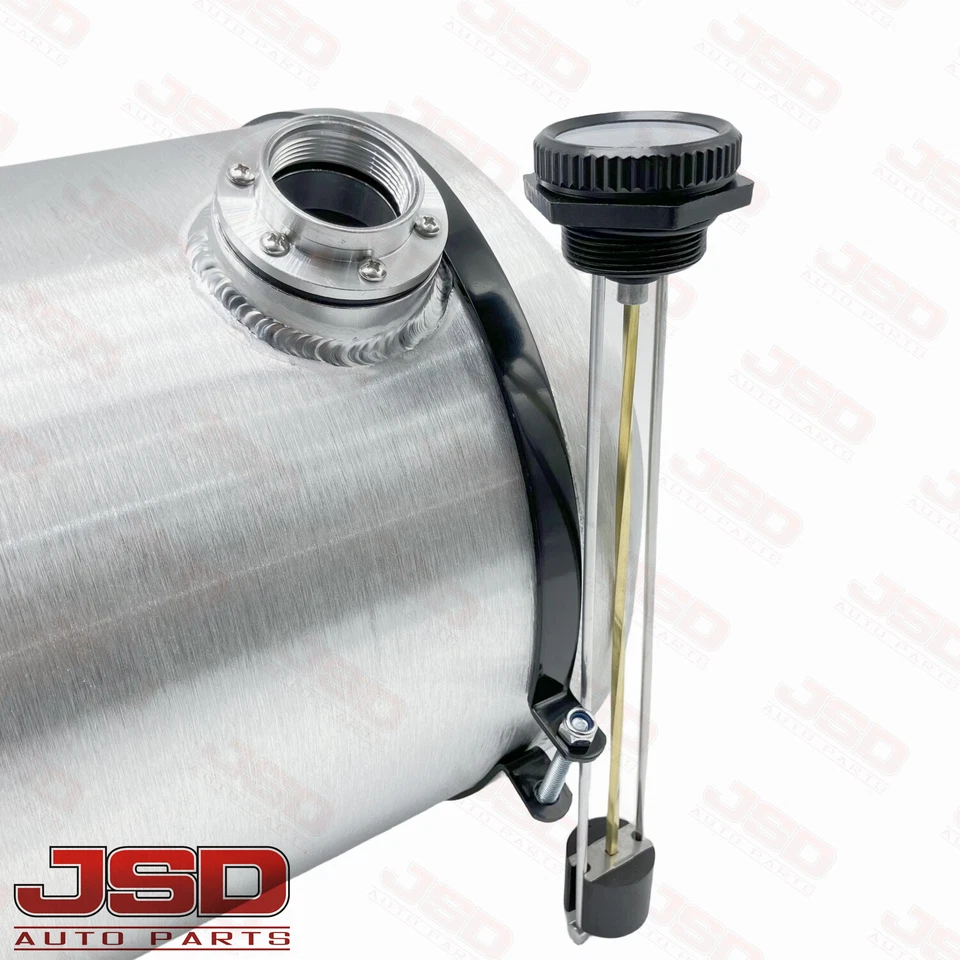 12x36'' 17 3/8 Gallon 1/4 NPT Spun Aluminum End Fill Gas Tank Fuel Tank W/Gauge - Image 2 of 4