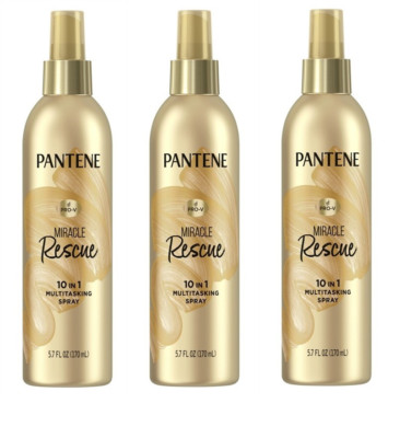 BL Pantene Miracle Rescue 10 In 1 Multi-Tasking + Keratin 5.7oz *Three Pack*