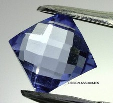 SWISS BLUE TOPAZ 6X6 MM SQUARE CUT BRIOLETTE CUT AAA FANCY CUT