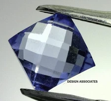 SWISS BLUE TOPAZ 6X6 MM SQUARE CUT BRIOLETTE  CUT  AAA FANCY CUT