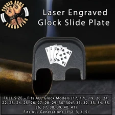Aces & Eights -Glock Rear Slide Plate Back Plate for Full Sized Glocks Gen 1-5