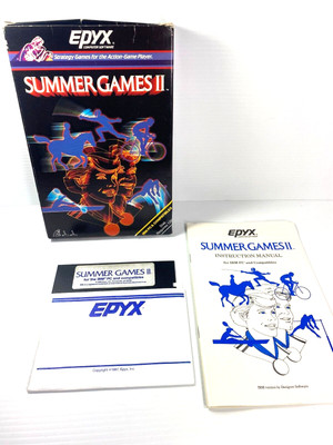 1985 Summer Games II by Epyx for PC IBM DOS 5.25'' Floppy Disk With Box