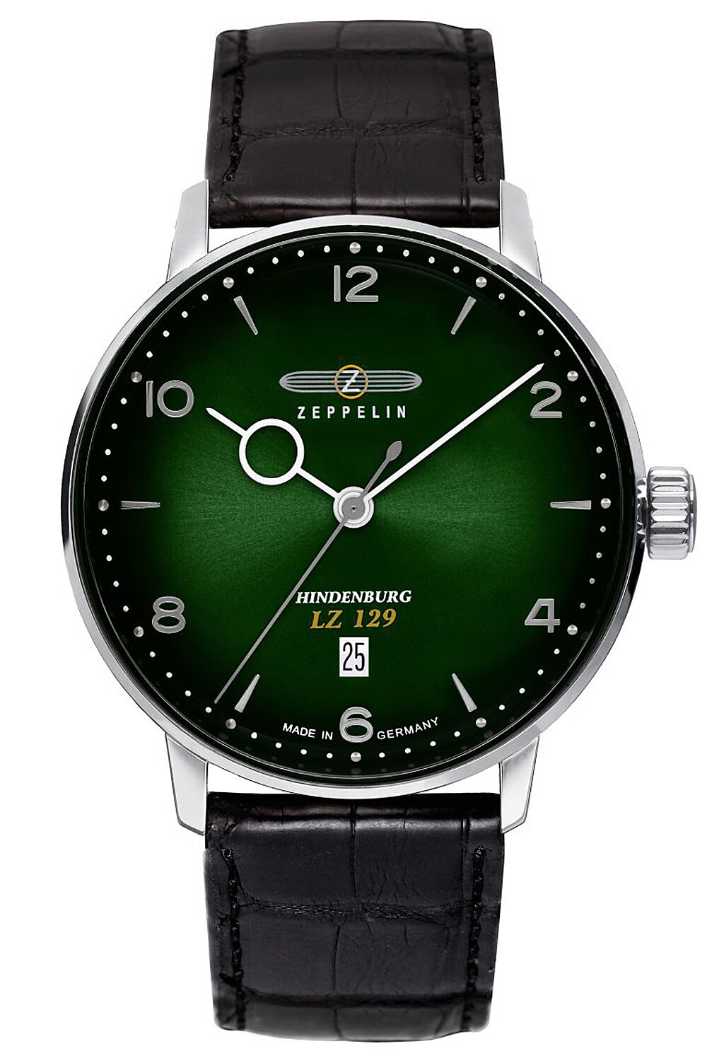 Zeppelin Men's Watch LZ129 Hindenburg Leather Strap Black / Green 8048-4