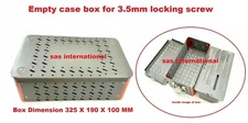 Orthopedic empty LCP Box for 3.5mm locking screw instruments aluminiu