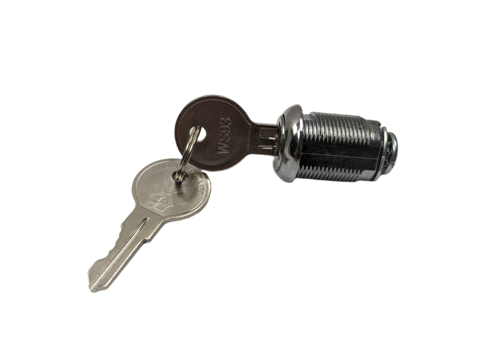 Standard file Cabinet Desk 3/4" cut out Cam Lock Wind Danbury w 2 Keys WS93