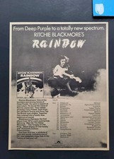 Ritchie Blackmore's Rainbow Album & Tour Promo Print Advertisement Vintage 1975