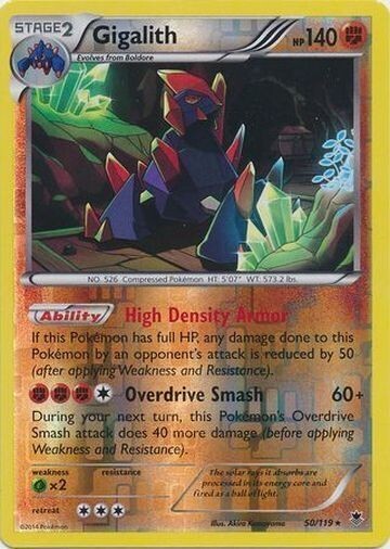 Gigalith 50/119 Phantom Forces Reverse Holo Rare Near Mint Pokemon DNA GAMES