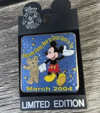 DISNEY WDW MICKEY & DUFFY WELCOME DISNEY BEAR TO ONCE UPON A TOY PIN LE 1000