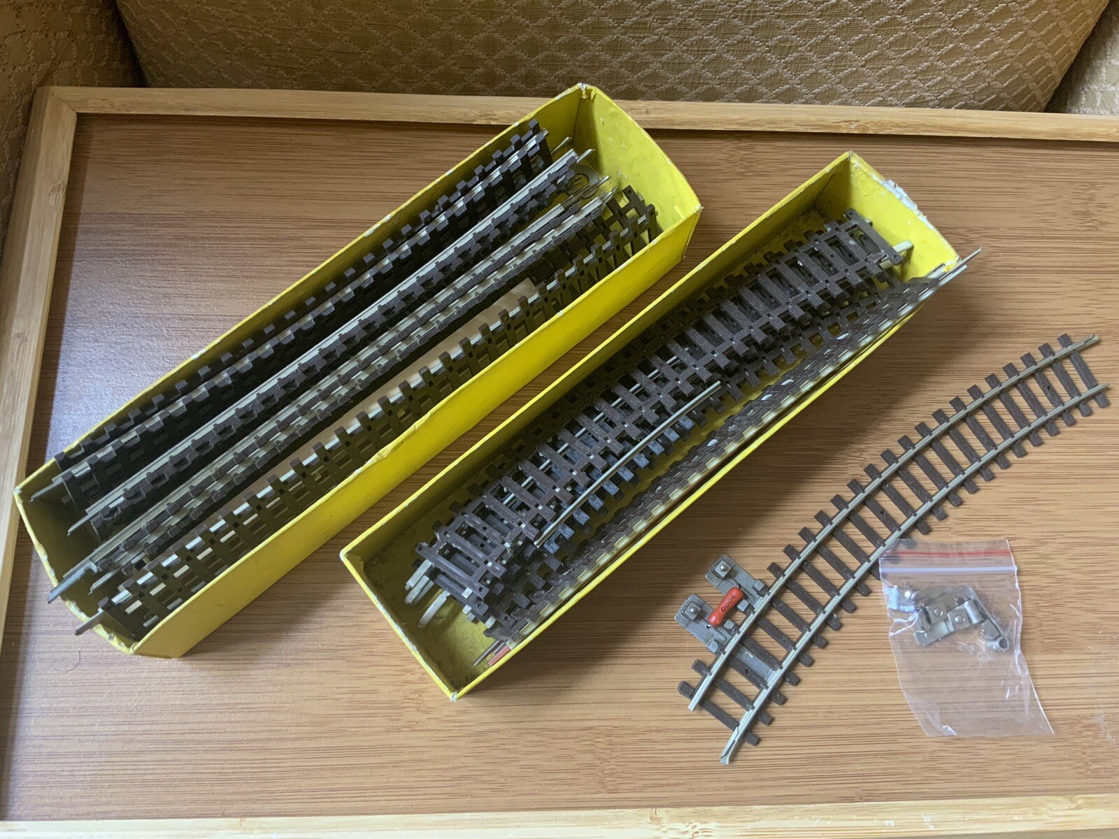 Vintage Hornby Dublo 2 Rail Model Railway Track & Accessories Job Lot
