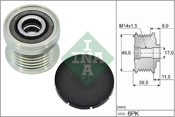INA 535036110 Over-Running Alternator Pulley for sale online | eBay