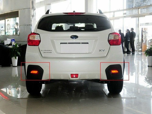 2x Clear Lens Rear Bumper LED Stop Brake Light For 2008-2014 Subaru Impreza WRX STI  
