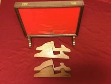 Wood Display Case Leg Stands made for 2" or 3" Thick Cases comes with Pair (2)