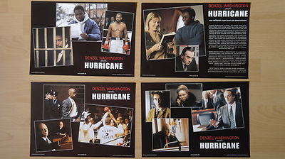 Q187 - 4x Aushangfotos HURRICANE Denzel Washington