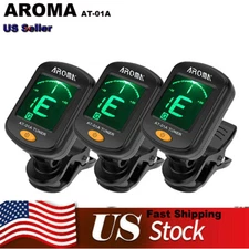 3xLCD Clip on Chromatic Acoustic Electric Guitar Bass Ukulele Banjo Violin Tuner