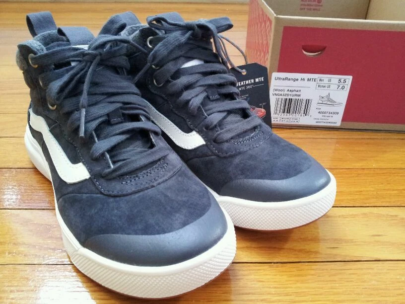 NEW Vans UltraRange HI MTE 360 Asphalt Gray All Weather Wool Womens 7 Mens 5.5