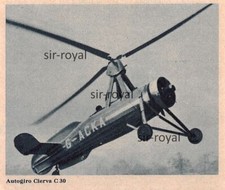 Autogiro Cierva C 30 - ex elicottero elicottero - 1936 ~9x8cm