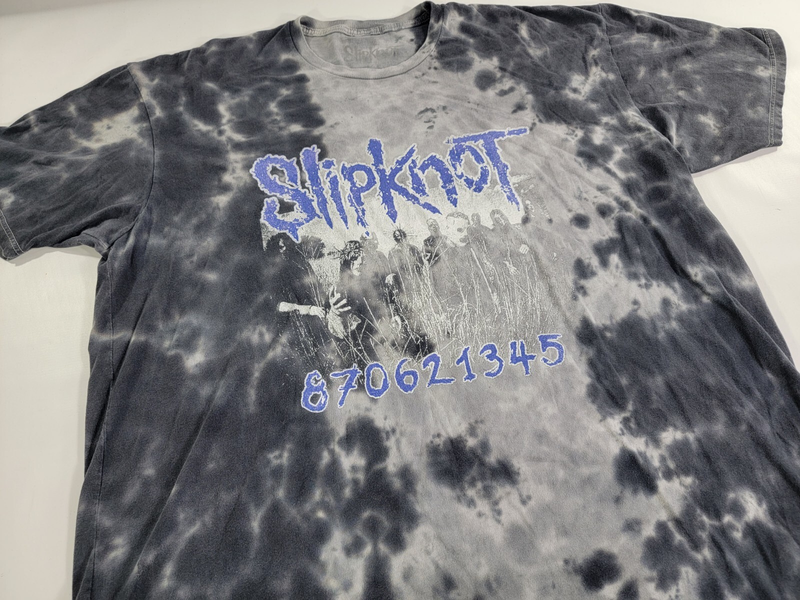 Slipknot Blue Numbers Don't Judge Me Grey Tie Dye Aci… Gem