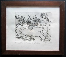 TONO ZANCANARO acquaforte Brunalba a Punta Nord 11/50 dimensioni 25 x 20 cm 1962