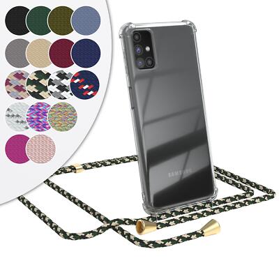 EAZY CASE für Samsung Galaxy M31s Hülle mit Band Handykette Silikon transparent