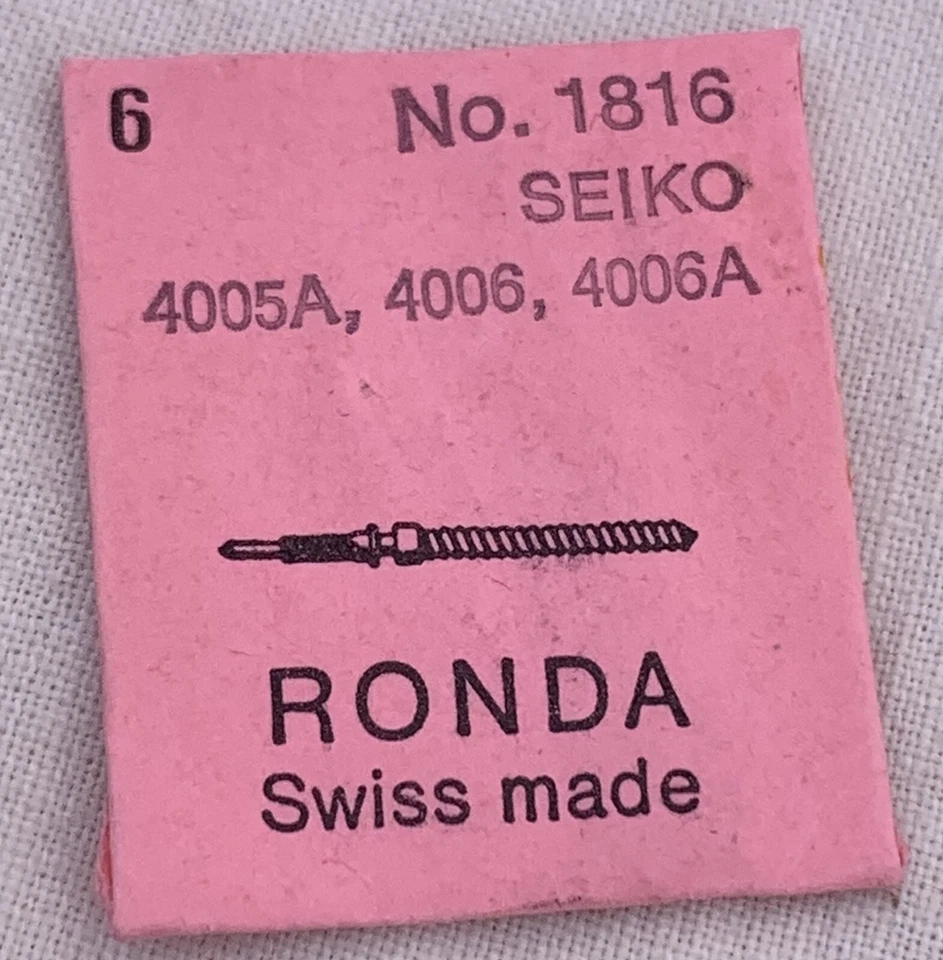 1X=1 Stem NOS Seiko 4005A 4006 4006A Ronda 1816 Tija Tige Stem 4005 A 4006 A