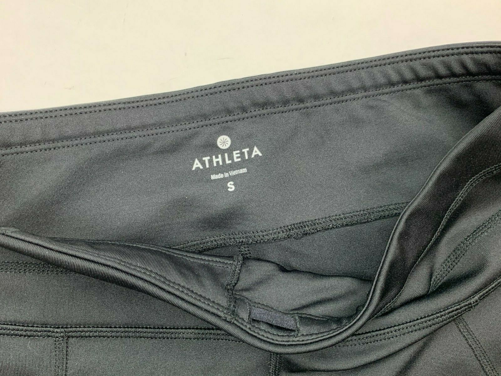 Athleta Sonar Capri Legging Solid Black Mesh Draw… - image 6