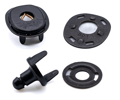 Schwarz Lift the Dot Set Steckdose Waschtuch Bolzen Boot Baldachin Canvas Verschluss