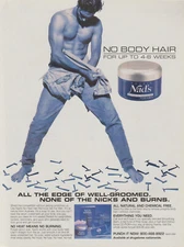 2002 Aussie Nad's Hair Remover - Shirtless Fit Guy No Body Hair - Print Ad Photo