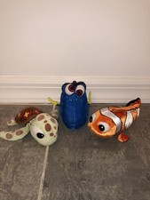 X3 Disney Plush Lot Finding Nemo Dory Squirt Turtle Fish Doll Store Lot Kids Toy