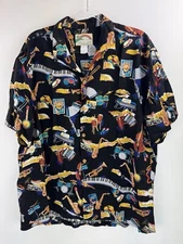 Vintage 80s Paradise Found Hawaiian Shirt Jazz Music Festival New Orleans XL