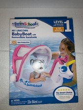Baby Boat Float Infant Unicorn w/ Sunshade 6 - 18 Months Water
