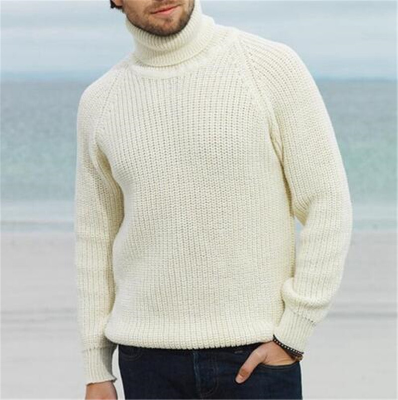 Turtleneck Sweater Mens Winter Warm 