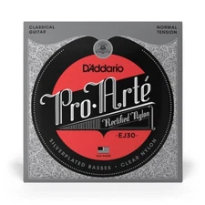 D'Addario EJ30 Pro-Arté Classical Guitar Strings Rectified Trebles, norm tension