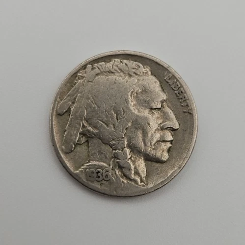 1936 P Buffalo Nickel - $0.05 - Circulated - Visible Date - (BN-1936-1) - Picture 1 of 2