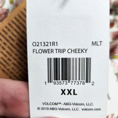Volcom Swim Flower Trip Cheeky Bikini Bottom Floral Print Strappy Sides Size XXL - Picture 4 of 7