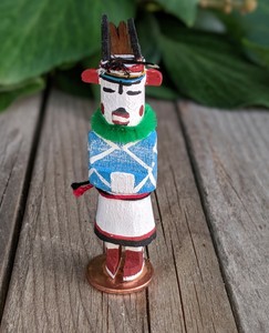 Muneca Kachina Hopi Mini Hecho A Mano Madera Ciervo Katsina Navajo