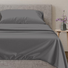 Luxury 600 Thread Count Twin XL Egyptian Cotton Sheets - Dark Grey