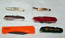 Six (6) Folding Advertising Pocket Knives Lot