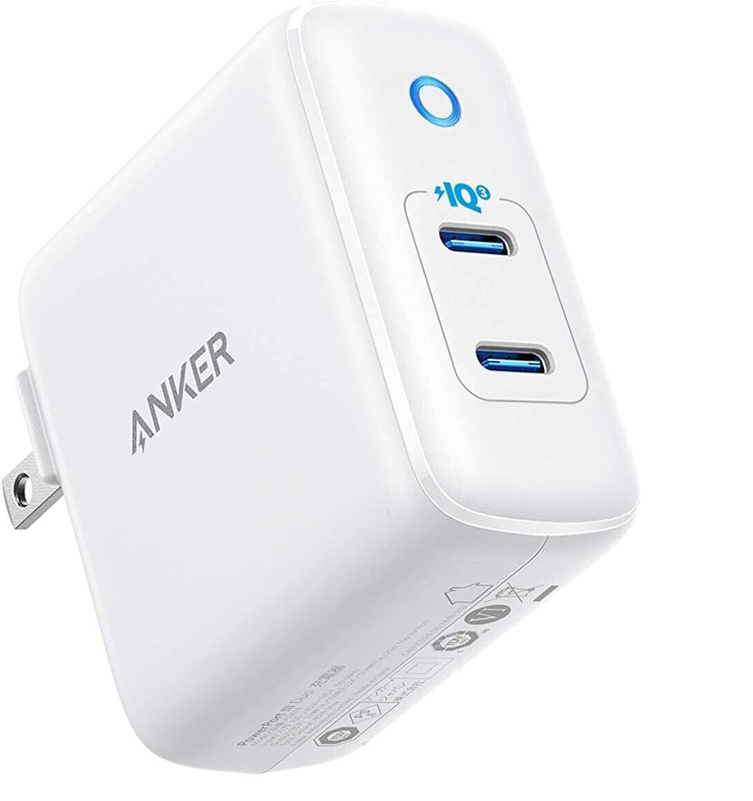 iPhone Charger USB-C Anker PowerPort III Duo Type C 40W 2-Port PIQ