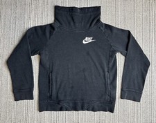 Nike Youth Size Medium Black Sweatshirt Pullover Mock Neck Long Sleeve Pocket