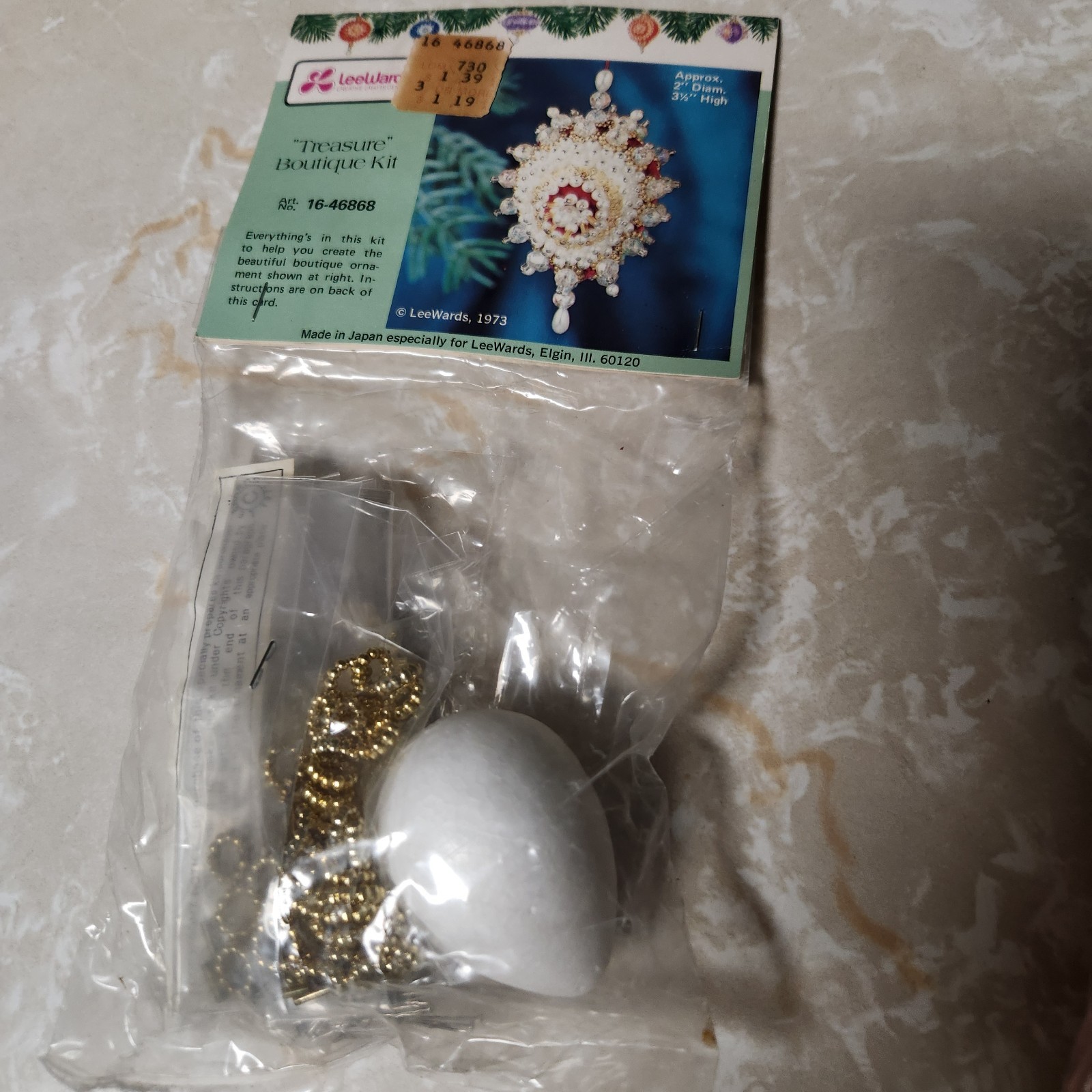 Vtg Christmas Ornament Kits Lot Of 5  LeeWards Boutique Dexters Sequin Beads NOS