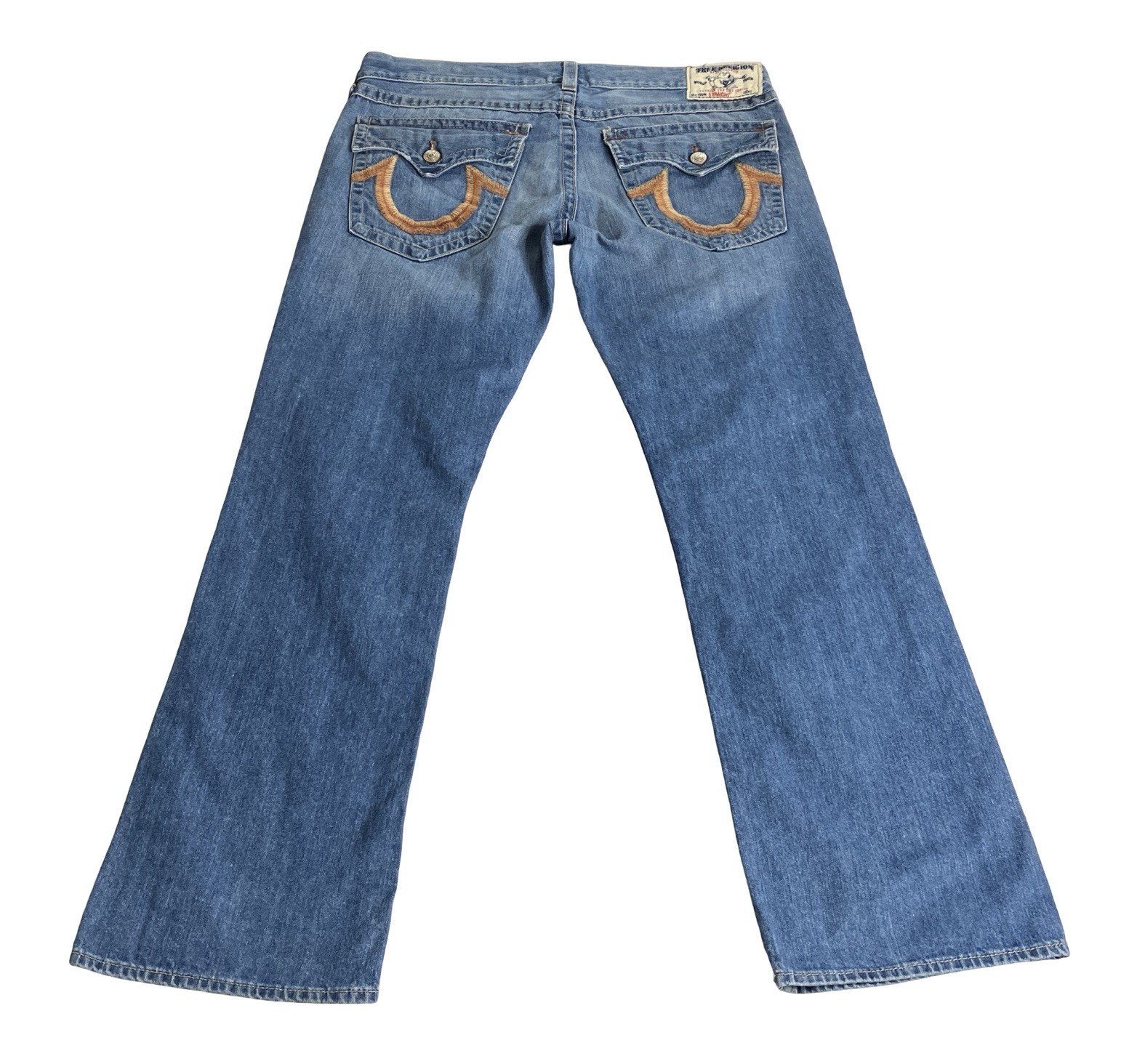 Vintage Y2K True Religion Jeans Mens 38x33 Straight Leg World Tour Made In USA thumbnail 4