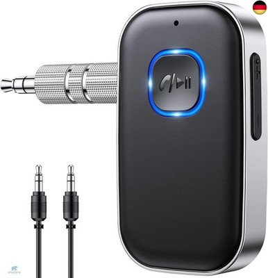 Glangeh Bluetooth 5.3 Adapter Auto, Upgraded Lärmminderung 3,5mm Aux Bluetooth