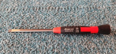 Snap-On SPAIN NEW Flat Tip 5 mm Mini Screwdriver Red/Black SGDE225ESD