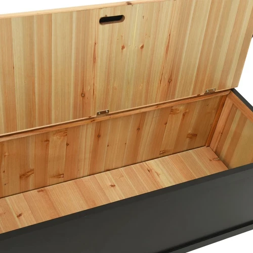 Banco madera maciza de abeto negro 107x45x75,5 cm - Imagen 8 de 9