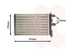 VAN WEZEL Wärmetauscher Innenraumheizung 58006239 für VW TRANSPORTER 70B T4 Bus